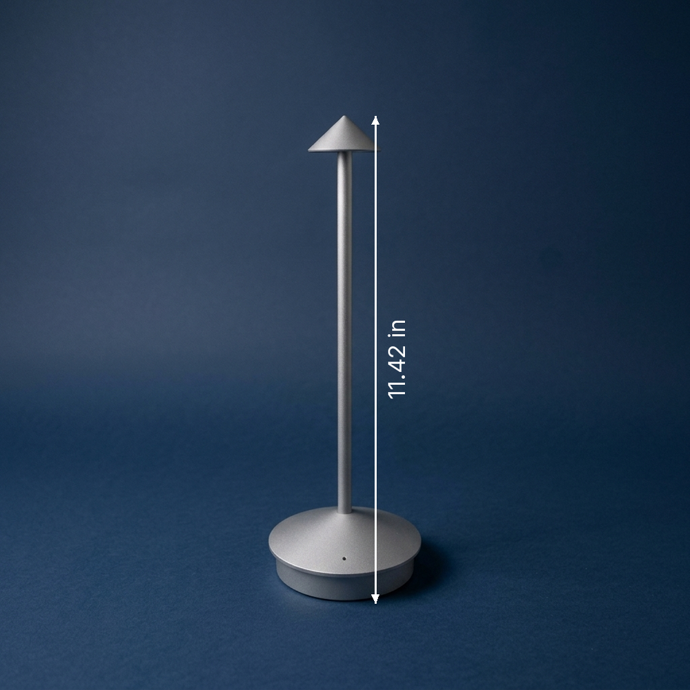 Alloy - Modernist Aluminum Desk Lamp - Cordless LED dimension drawing