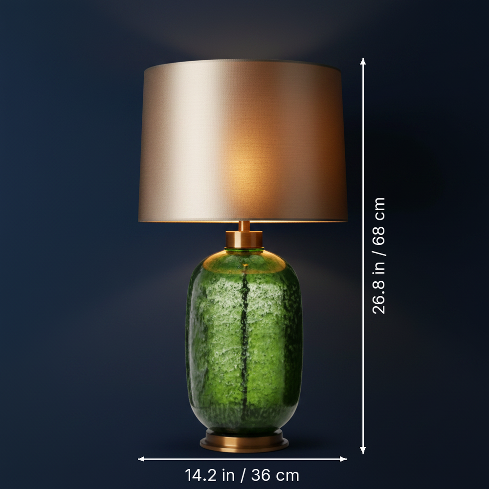 Anfora - Glass Vase Table Lamp dimension drawing