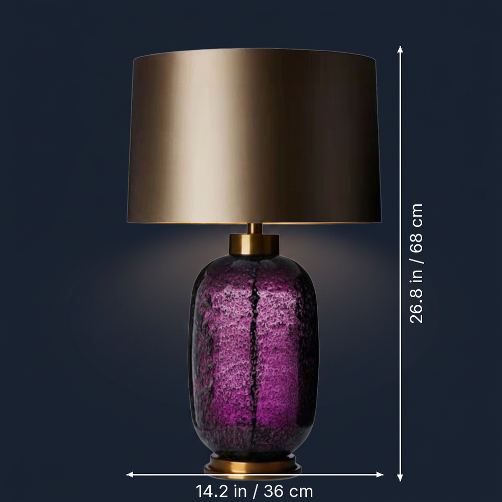 Anfora - Glass Vase Table Lamp dimension drawing