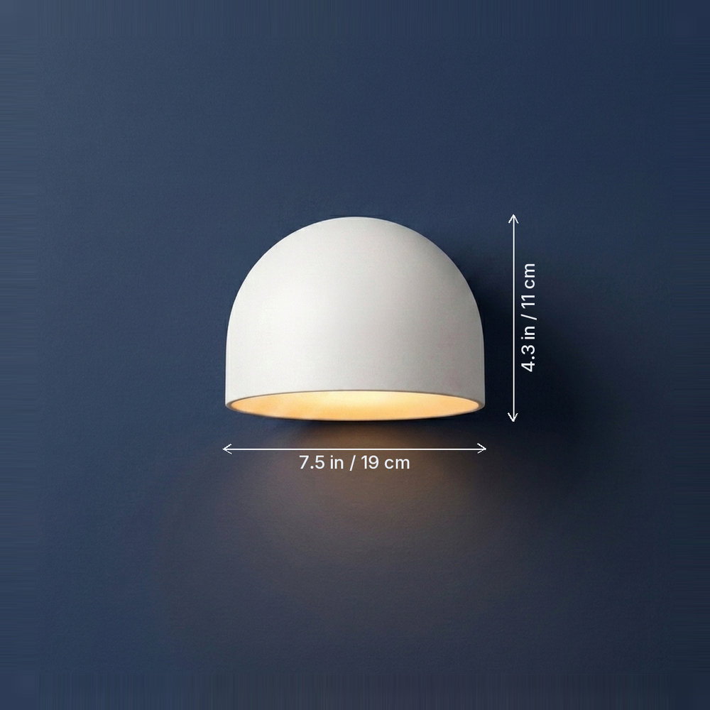 Bellhop - Glazed Dome Wall Sconce - Retro Accent Light dimension drawing
