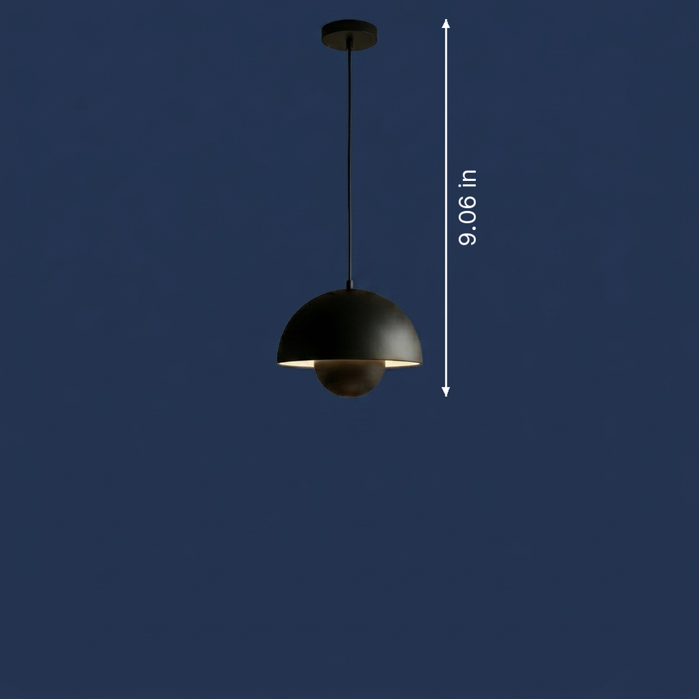 Bloom - Sculptural Bud Pendant - Minimalist Pendant Light dimension drawing