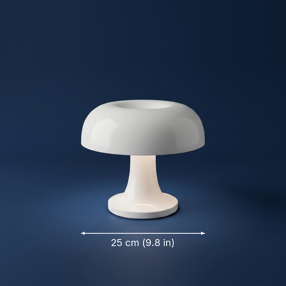 Button - Modern Mushroom Table Lamp - Minimalist USB Desk Light dimension drawing