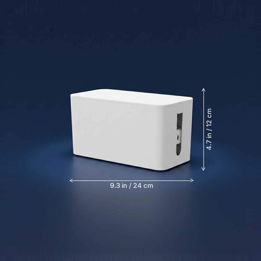 Conduit - Cable Management Box - Power Cord Organizer Bin dimension drawing