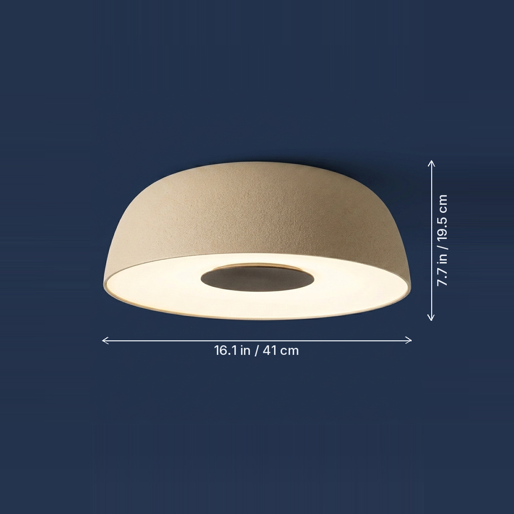 Cupola - Nordic Dome Flush-Mount Ceiling Light - Matte Macaron dimension drawing