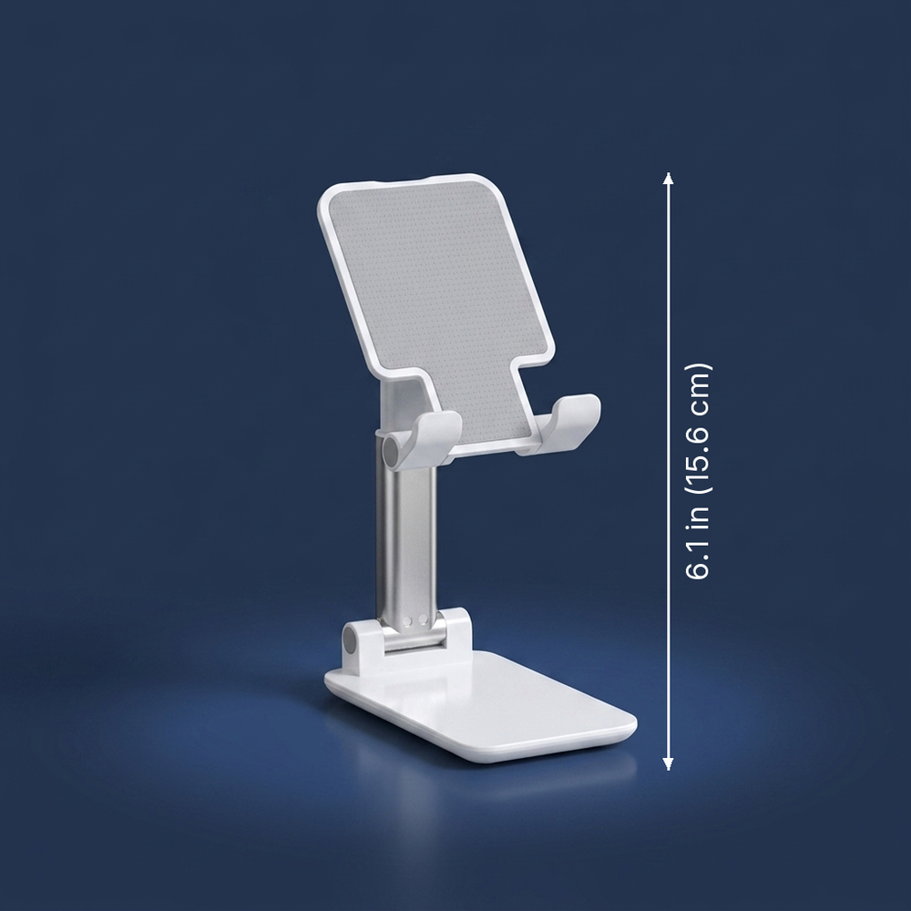 Easel - Foldable Adjustable Phone Stand - Telescopic Desk Holder for Mobile dimension drawing