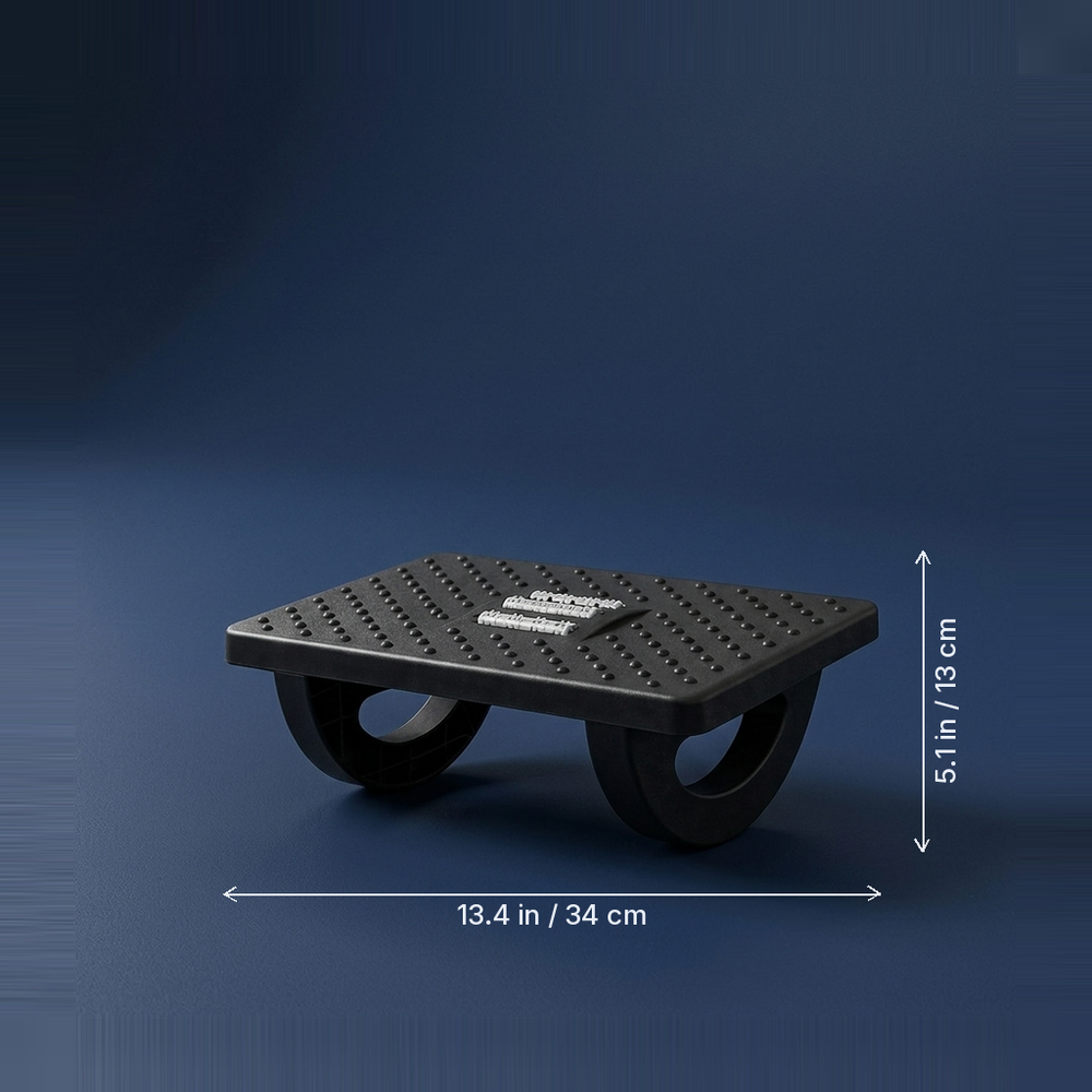 Footing - Under-Desk Foot Rest - Ergonomic Office Foot Stool dimension drawing