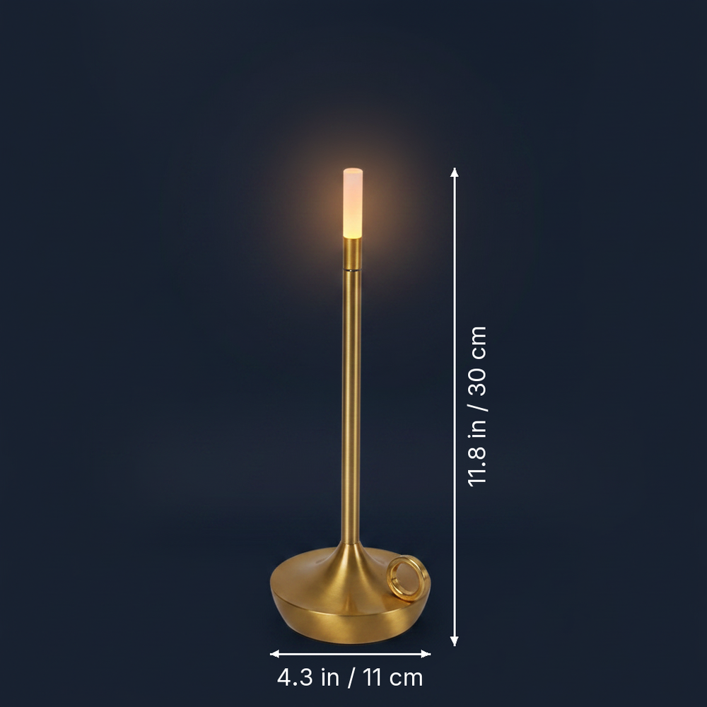 Lucerna - Rechargeable Touch Lamp dimension drawing
