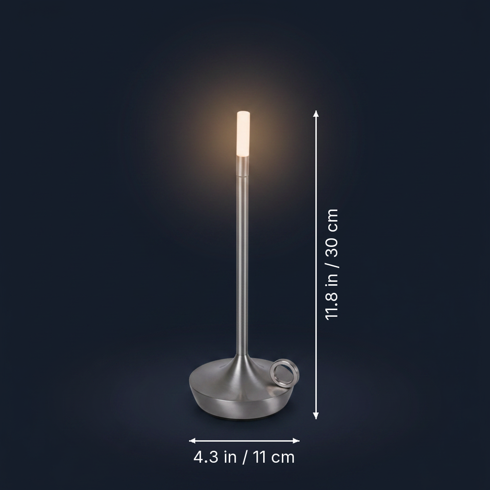 Lucerna - Rechargeable Touch Lamp dimension drawing