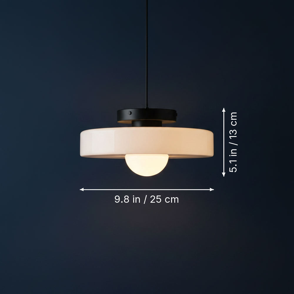 Pastille - Glass Disc Pendant Light dimension drawing