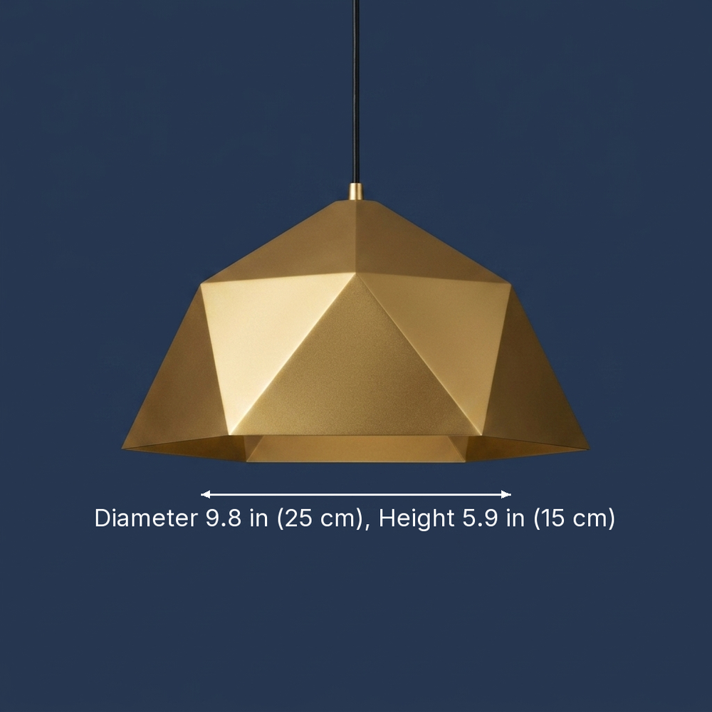Polygon - Geometric Pendant Light - Architectural Pendant Fixture dimension drawing