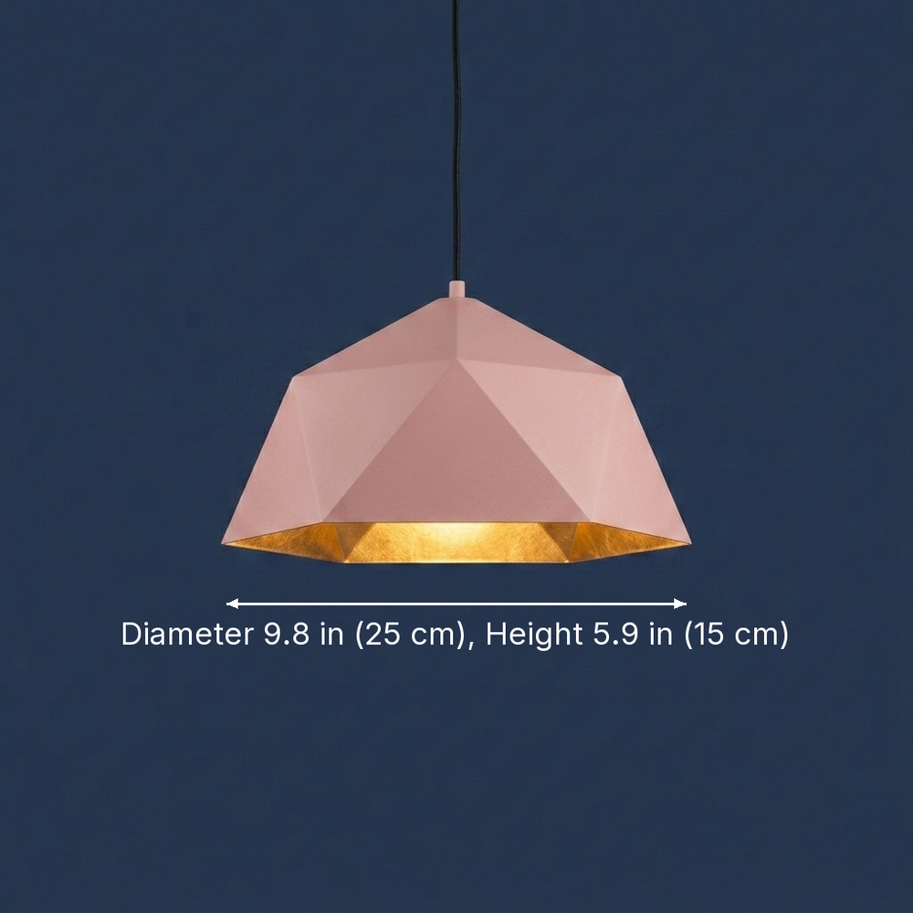 Polygon - Geometric Pendant Light - Architectural Pendant Fixture dimension drawing
