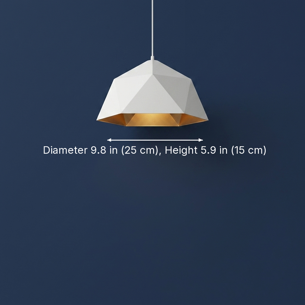 Polygon - Geometric Pendant Light - Architectural Pendant Fixture dimension drawing