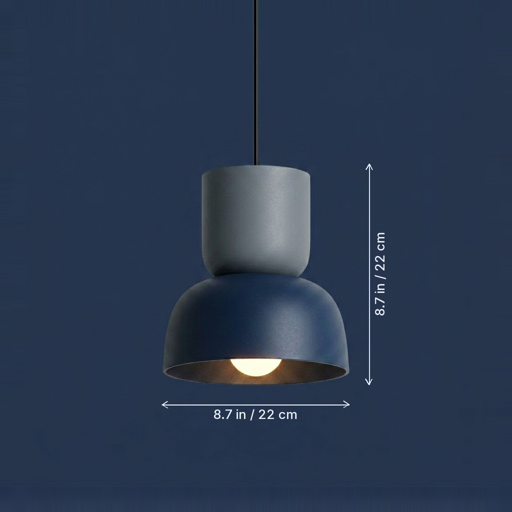 Totem - Stacked Two-Tone Pendant Light - Nordic dimension drawing