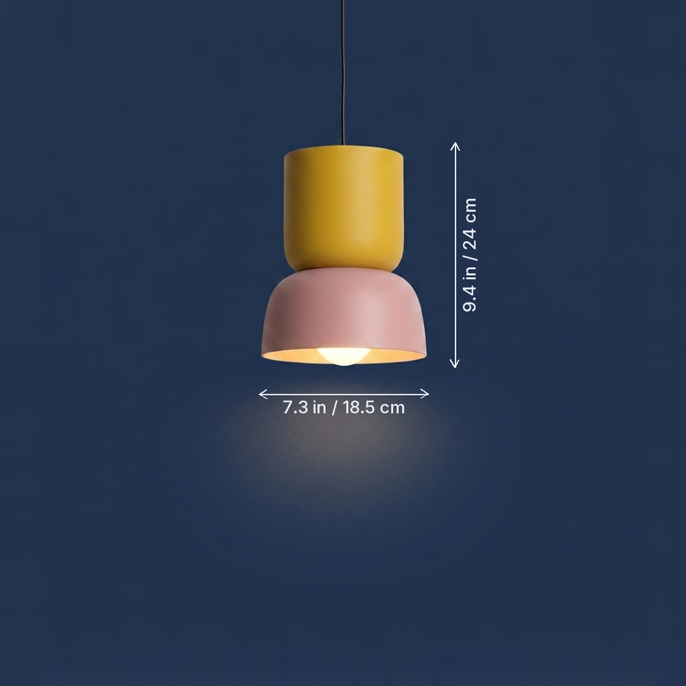 Totem - Stacked Two-Tone Pendant Light - Nordic dimension drawing