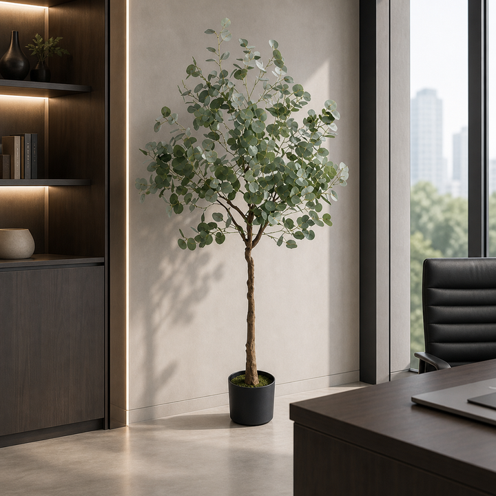 6 ft Artificial Eucalyptus Tree - Lifelike Floor Plant