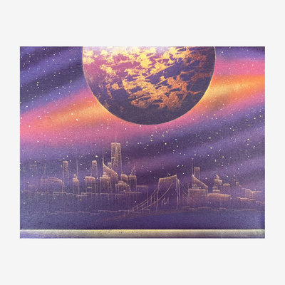 Dusk - Hand-Painted NYC Skyline Canvas