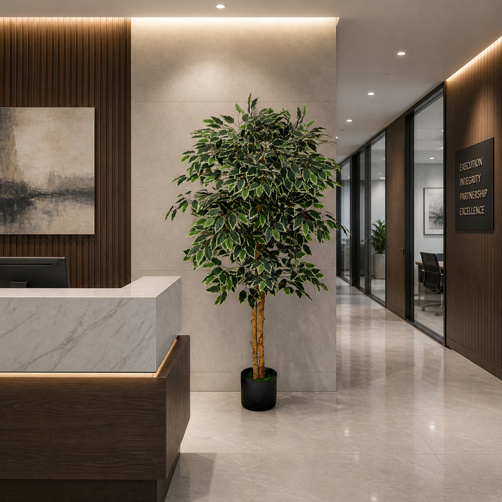 Artificial Ficus Tree - Modern Floor Greenery