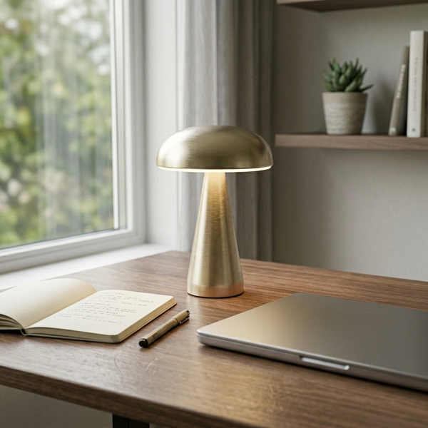 morel gold in a workspace