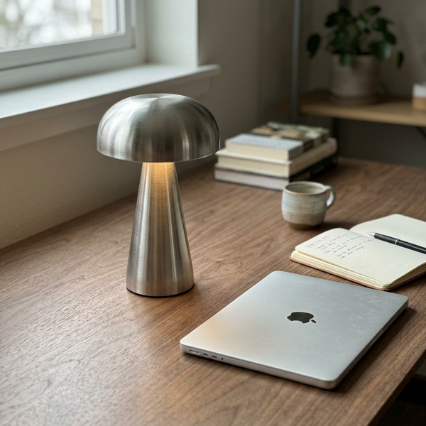 morel silver in a workspace