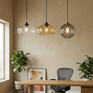 Prism - Hand-Blown Colored Glass Pendant Light - Jewel Tones