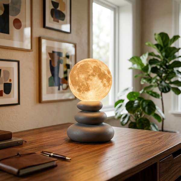 Lunar Gray in a workspace, light on