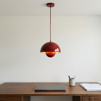 Bloom - Sculptural Bud Pendant - Minimalist Pendant Light in red
