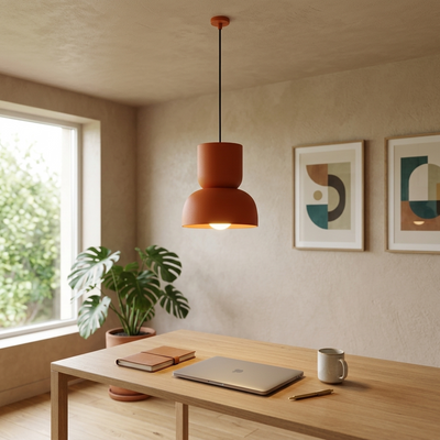 Totem - Stacked Two-Tone Pendant Light - Nordic in orange
