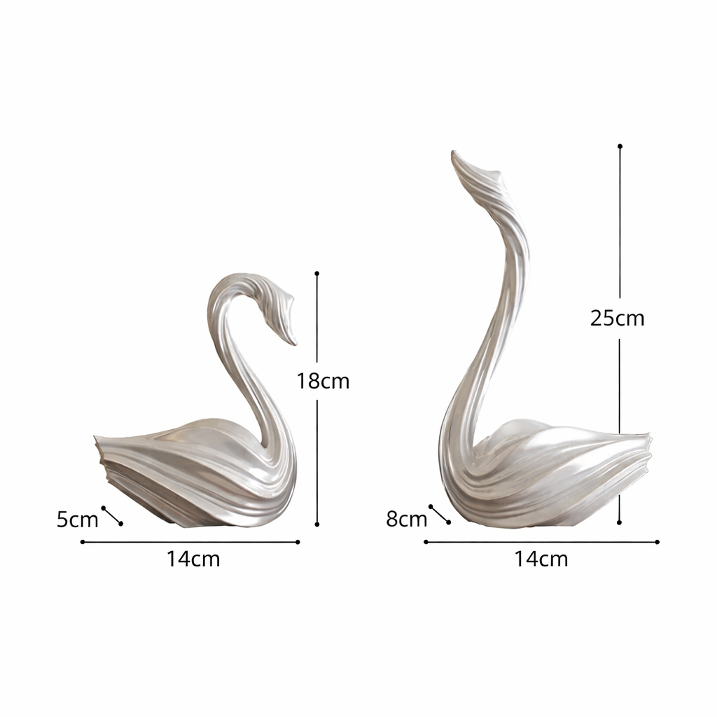 Abstract Art Swan Decorative Piece - Minimalist Style