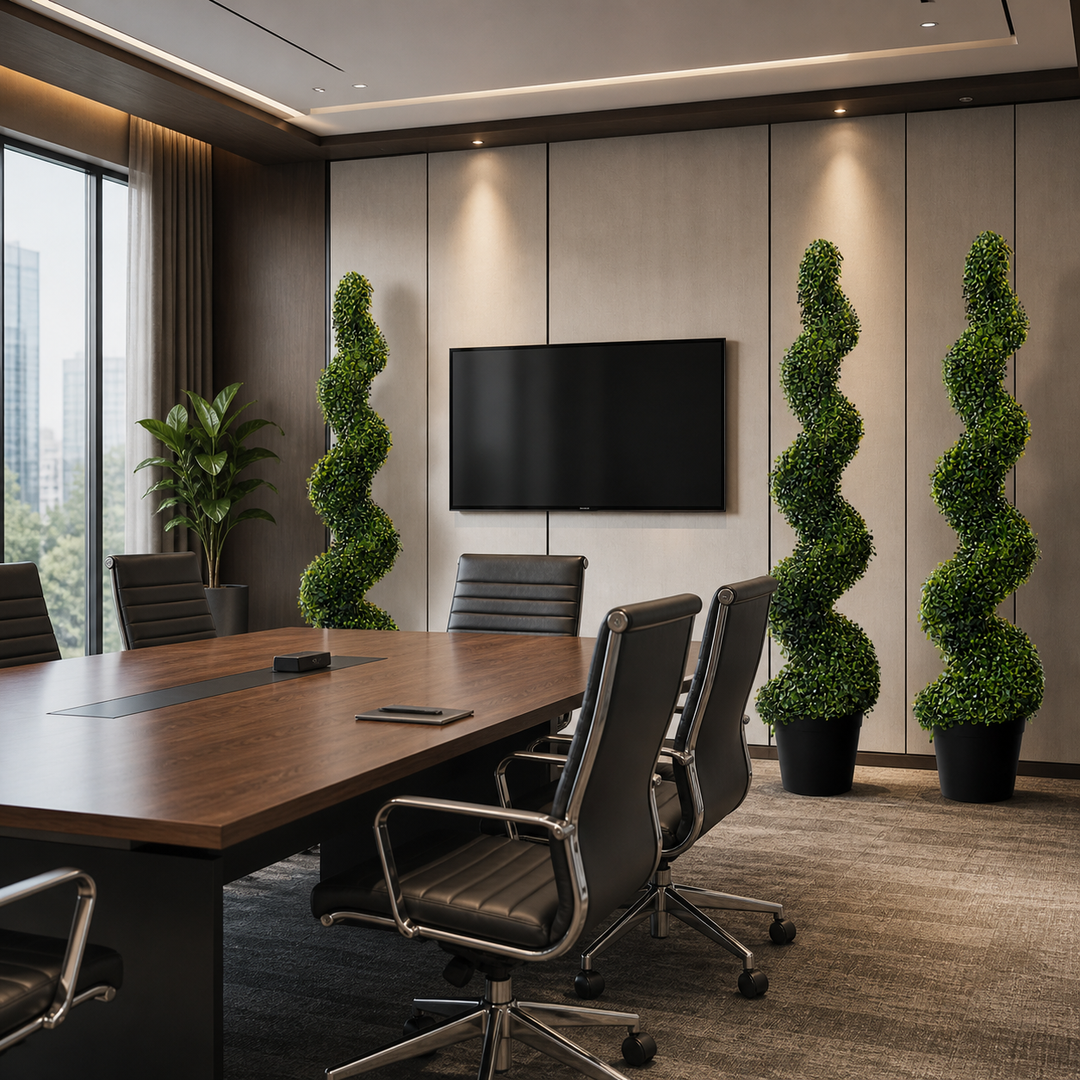 Artificial Boxwood Topiary Trees - Indoor/Outdoor Greenery
