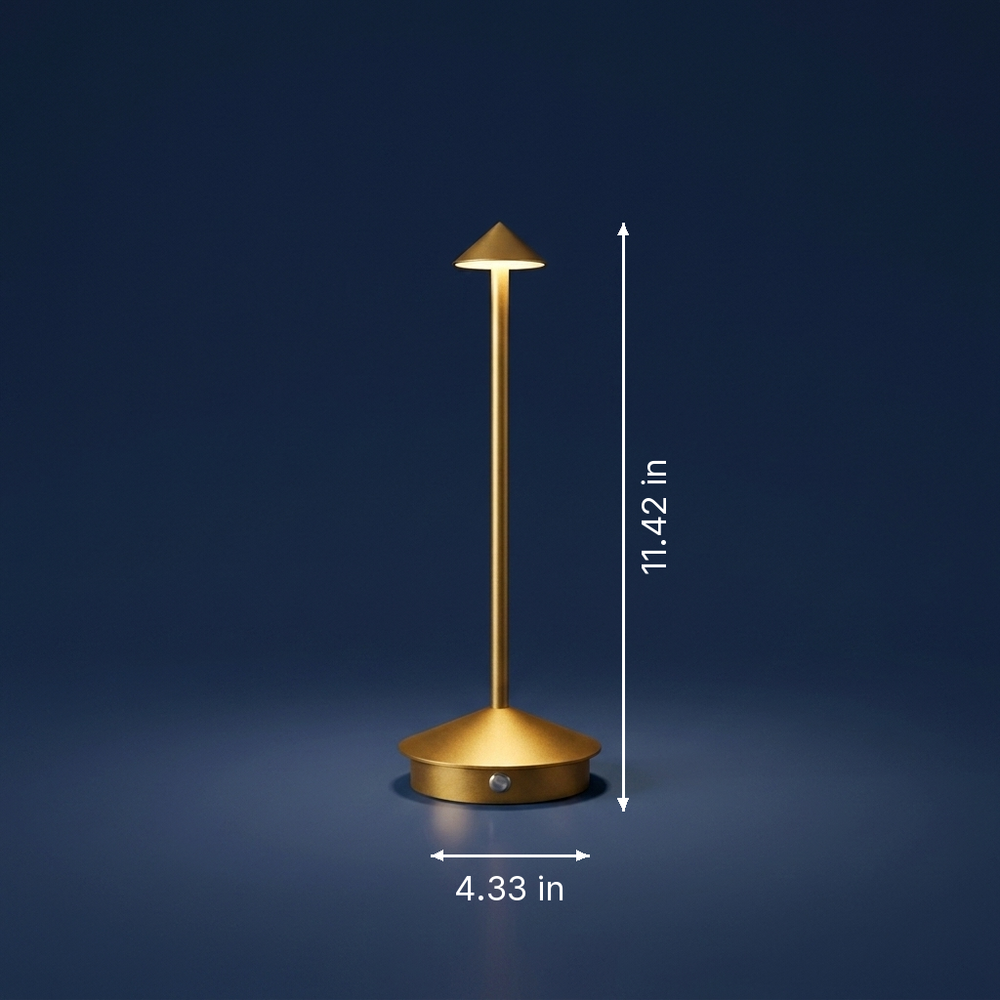 Alloy - Modernist Aluminum Desk Lamp - Cordless LED dimension drawing