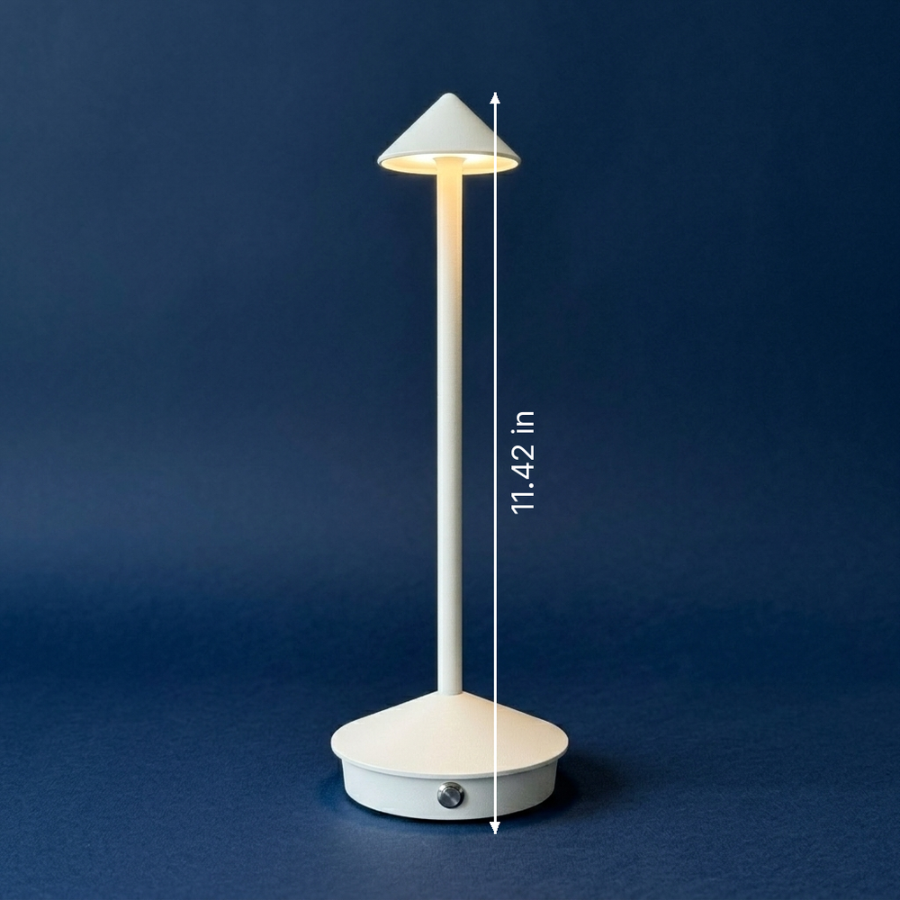Alloy - Modernist Aluminum Desk Lamp - Cordless LED dimension drawing
