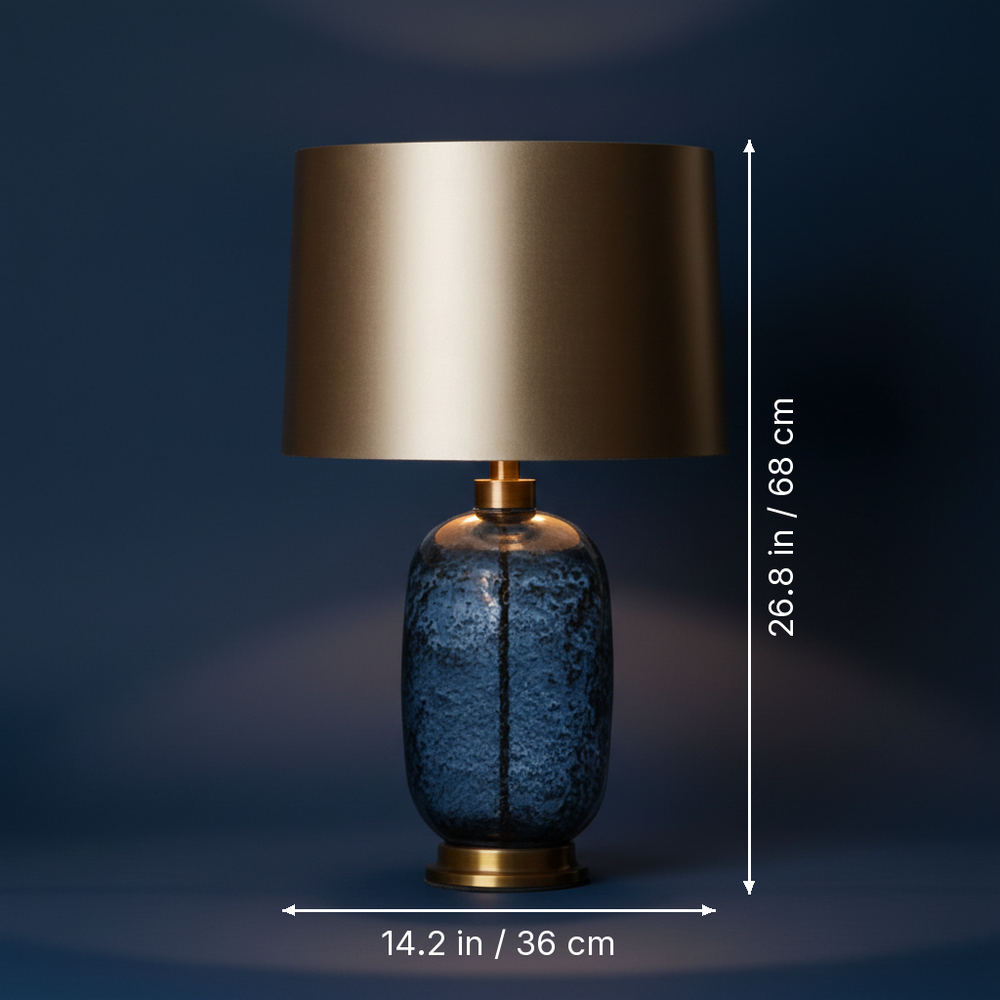 Anfora - Glass Vase Table Lamp dimension drawing