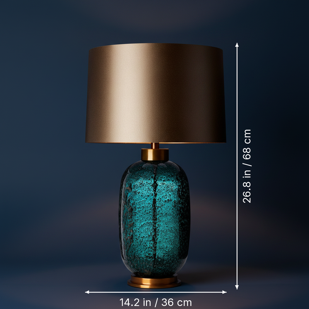 Anfora - Glass Vase Table Lamp dimension drawing