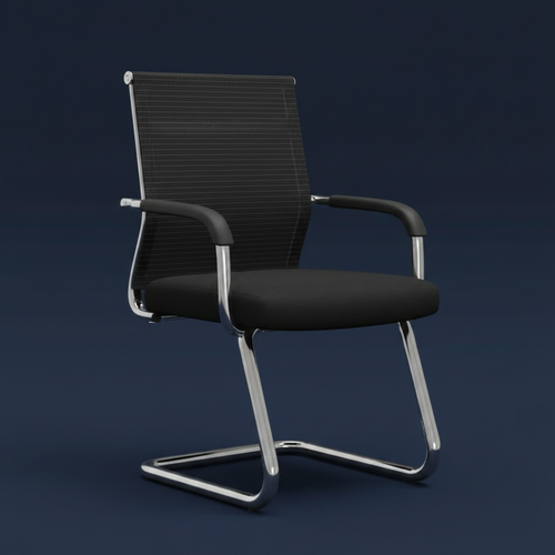Arco - Cantilever Guest Chair, band mesh black