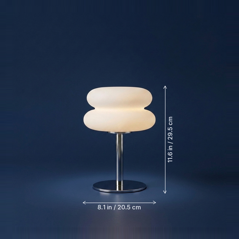 Bauhaus - Nordic Bauhaus Table Lamp - Minimalist Accent Light dimension drawing