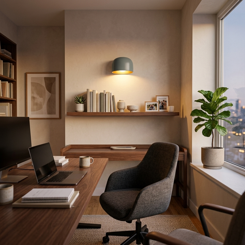 Bellhop in Blue, in a workspace
