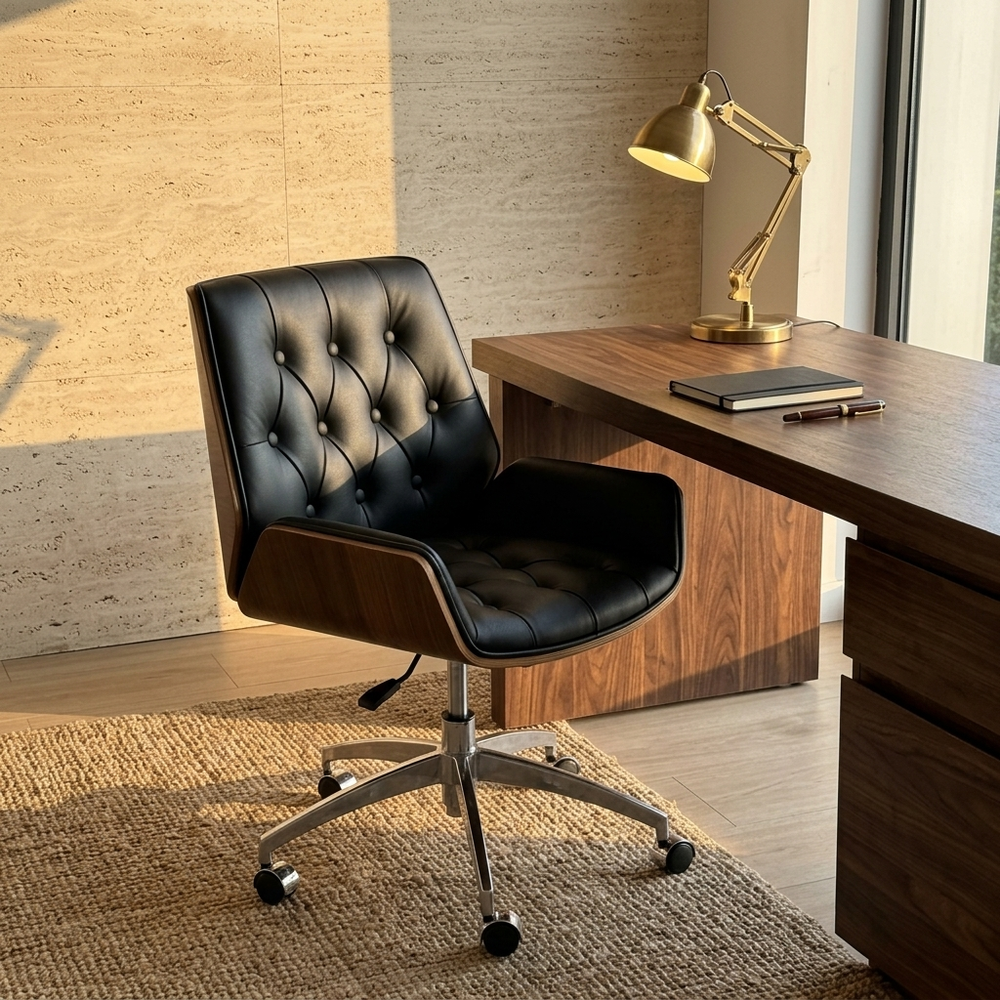 Bentwood in Black, in a workspace