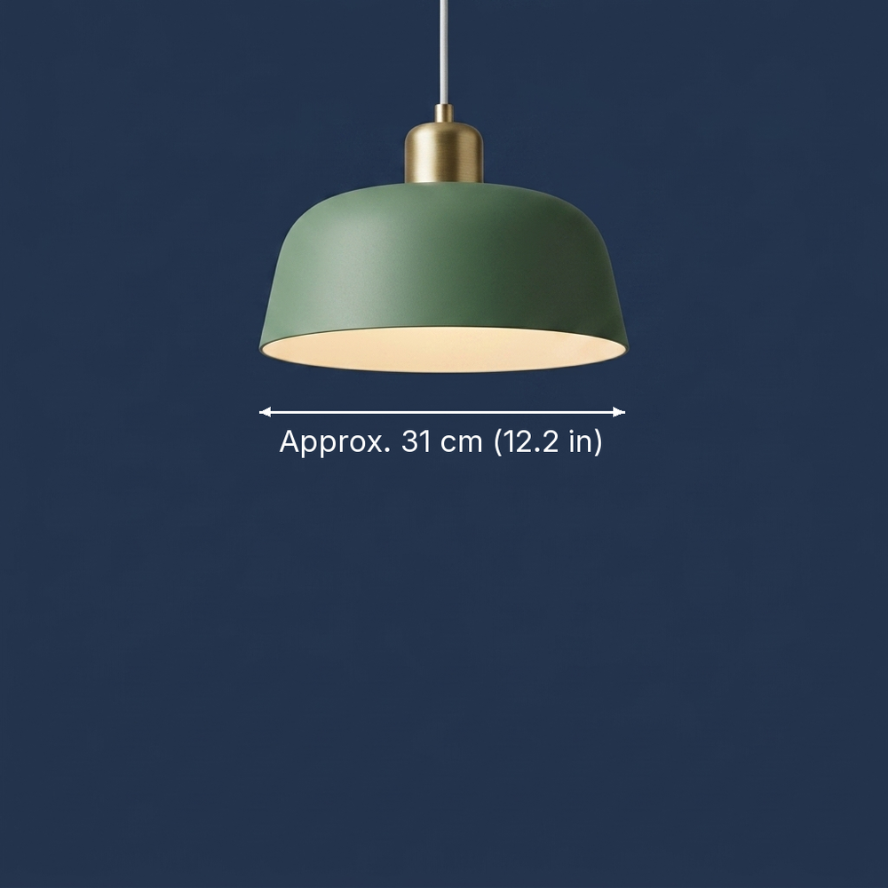 Birch - Nordic Wood Pendant Light - Minimalist Hanging Ceiling Fixture dimension drawing