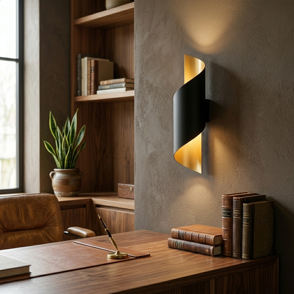 Spiral Black Gold home office
