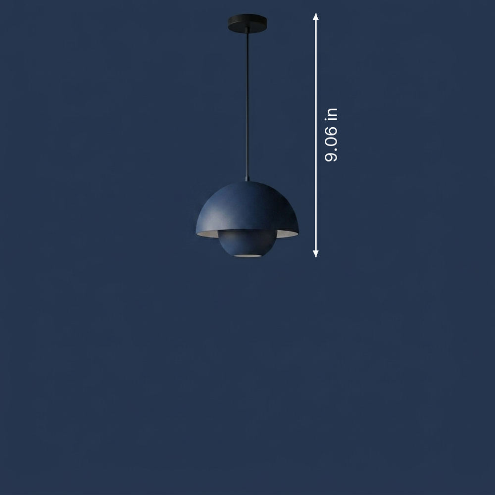 Bloom - Sculptural Bud Pendant - Minimalist Pendant Light dimension drawing