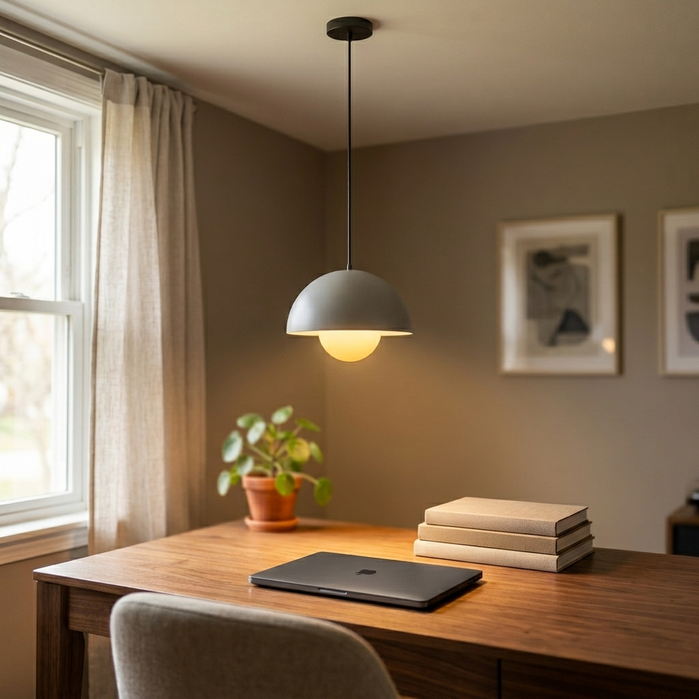 Bloom in Gray, in a workspace