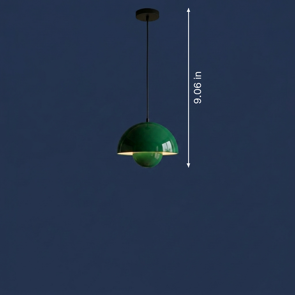 Bloom - Sculptural Bud Pendant - Minimalist Pendant Light dimension drawing
