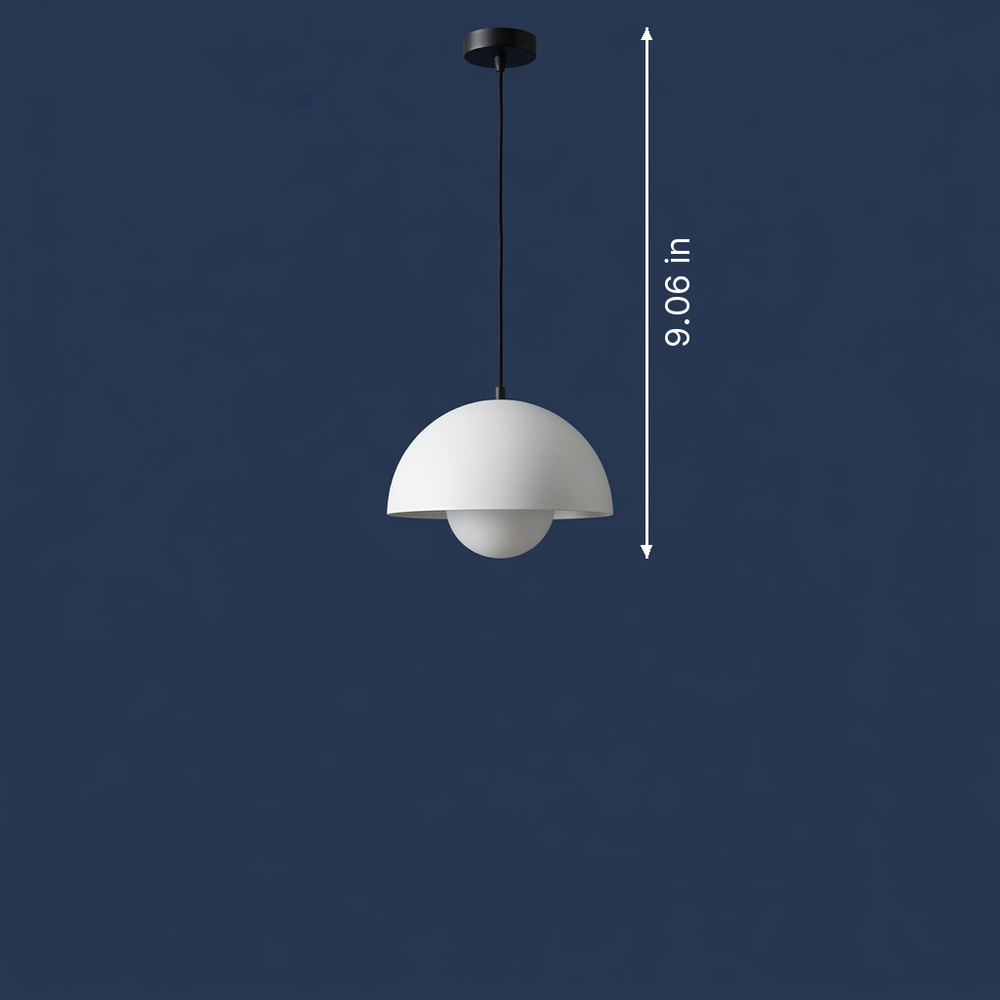 Bloom - Sculptural Bud Pendant - Minimalist Pendant Light dimension drawing