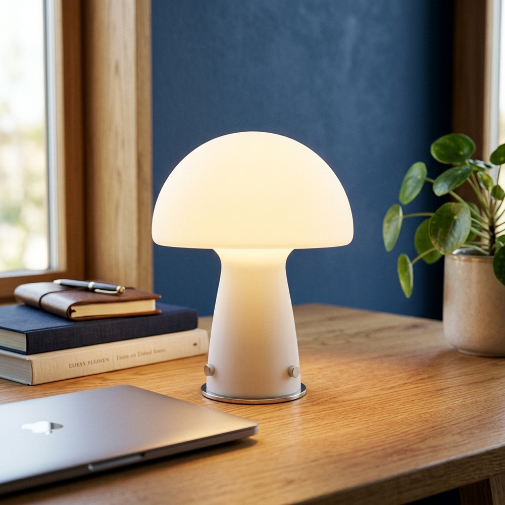 Boletus in White, in a workspace