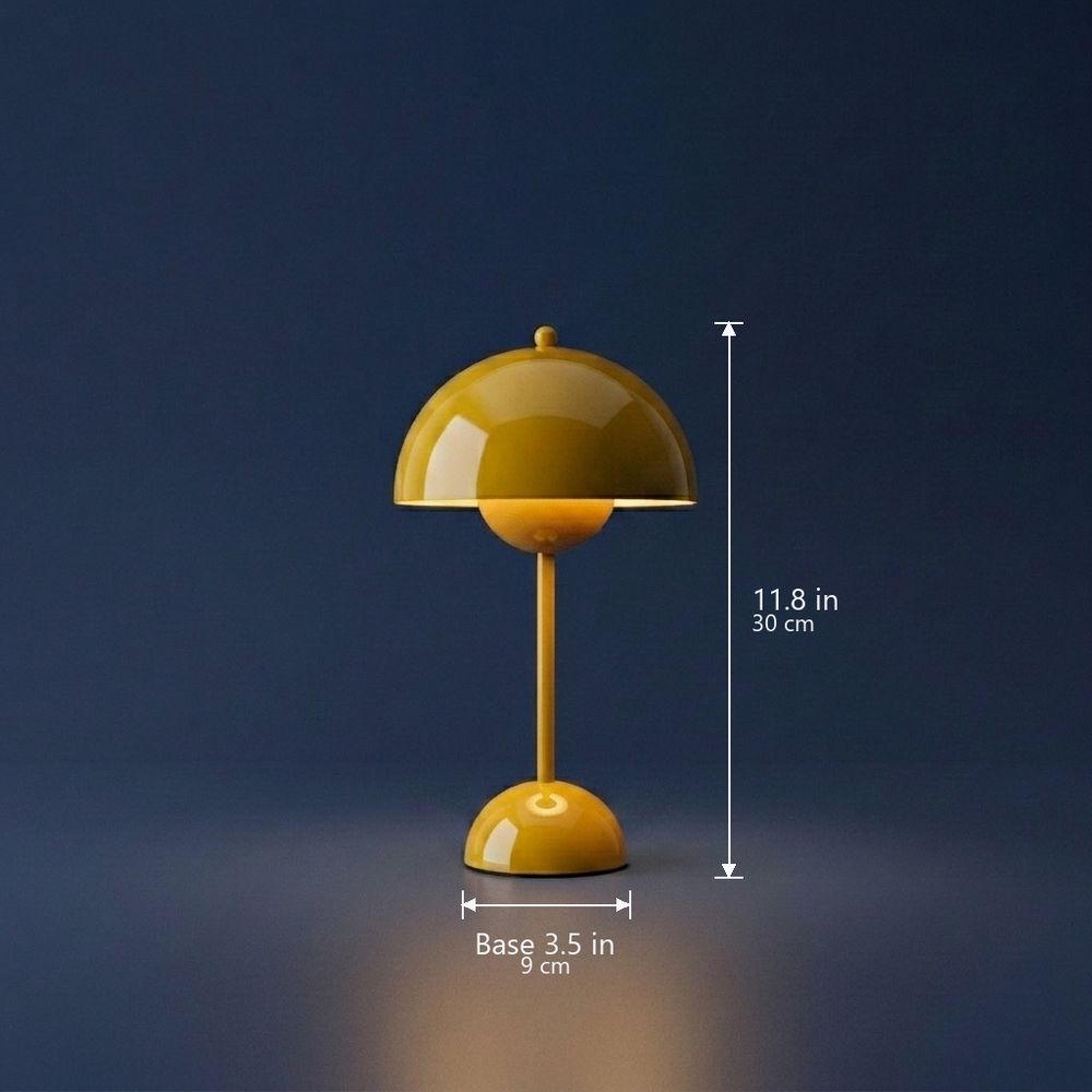 Bud - Modernist Bud Lamp - USB-Powered LED Desk Light dimension drawing
