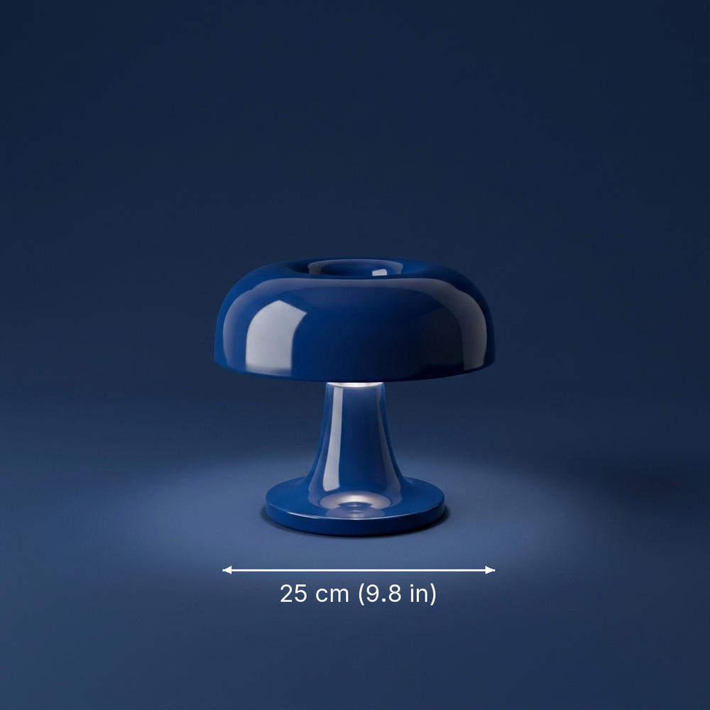 Button - Modern Mushroom Table Lamp - Minimalist USB Desk Light dimension drawing