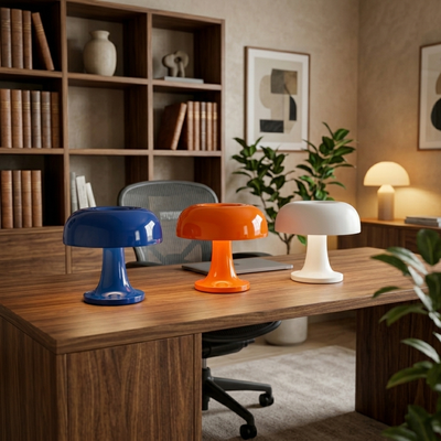 Button - Modern Mushroom Table Lamp - Minimalist USB Desk Light
