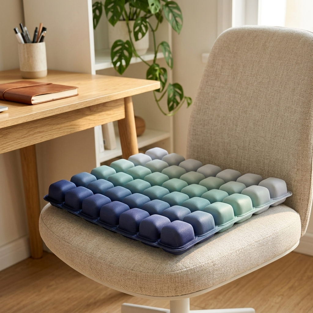Air-Cell Seat Cushion for Pressure Relief, ombre in a workspace
