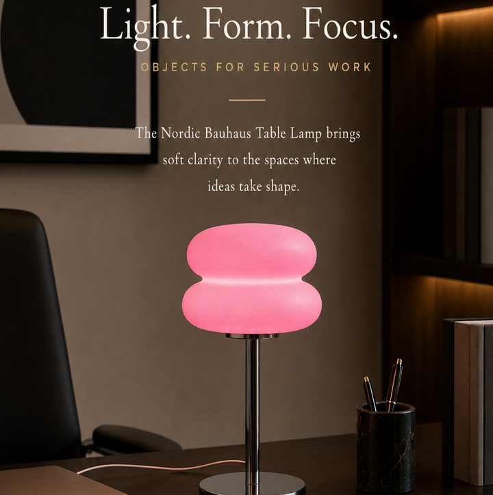 Nordic Bauhaus Table Lamp - Minimalist Accent Light