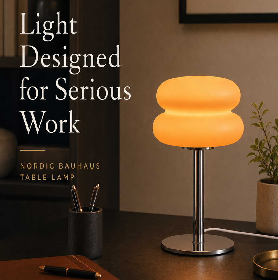 Nordic Bauhaus Table Lamp - Minimalist Accent Light